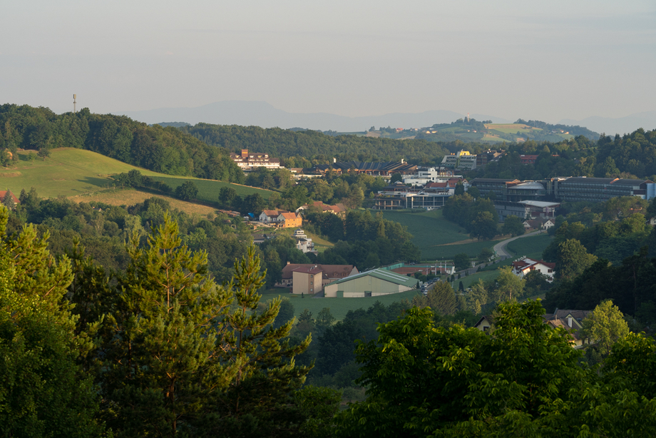 Der wunderbare Ausblick auf das Thermenresort Loipersdorf Der wunderbare Ausblick auf das Thermenresort Loipersdorf